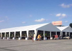 篷房 安陽篷房出租 大安區興利玻璃鋼制品廠 大型展銷會篷房出租各種跨度白色篷房租賃現場